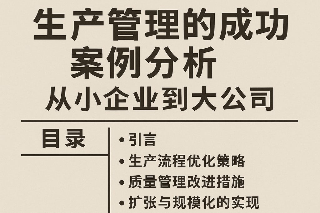 生产管理的成功案例分析：从小企业到大公司