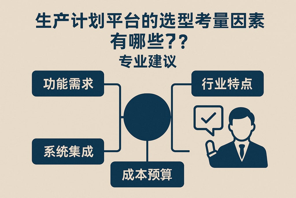 生产计划平台的选型考量因素有哪些？专业建议