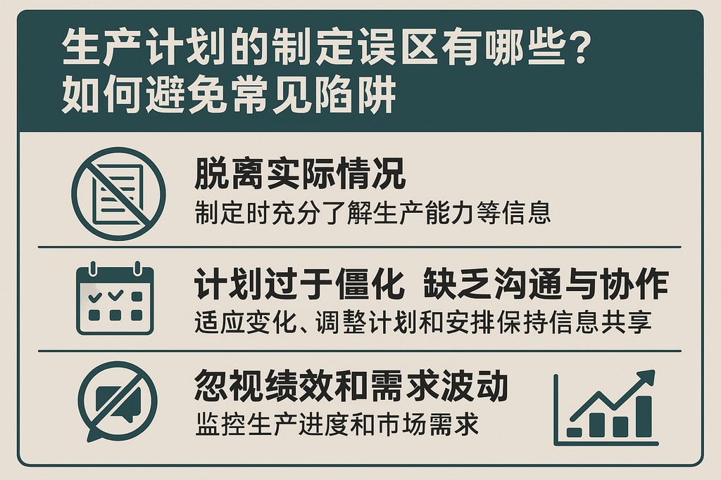 生产计划的制定误区有哪些？如何避免常见陷阱