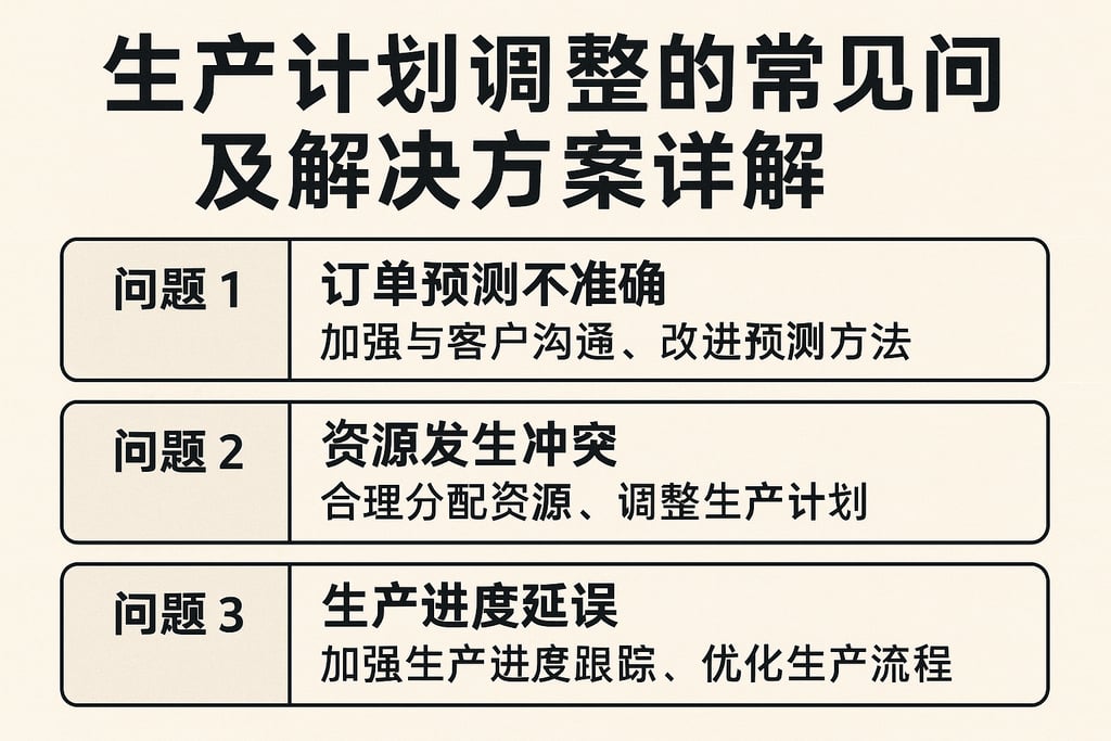 生产计划调整的常见问题及解决方案详解