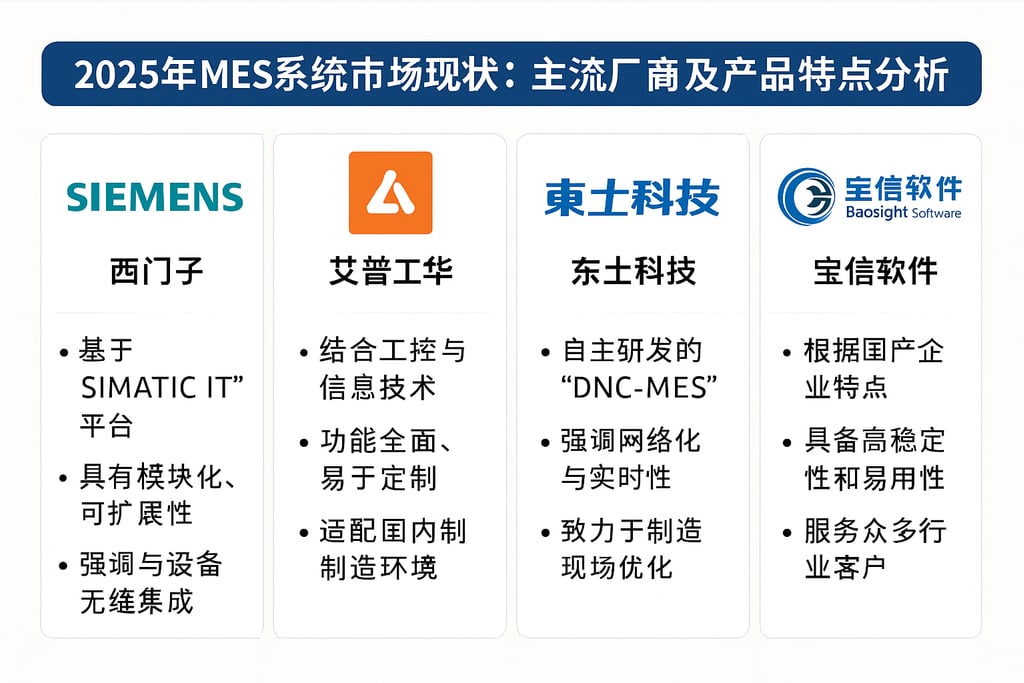 2025年MES系统市场现状：主流厂商及产品特点分析
