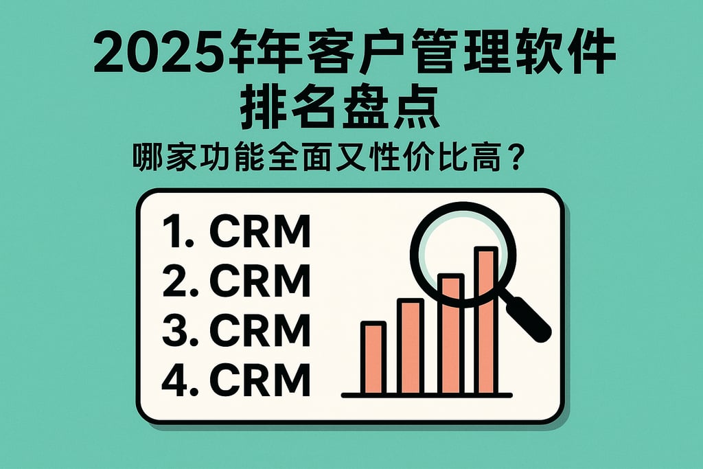 2025年客户管理软件排名盘点，哪家功能全面又性价比高？
