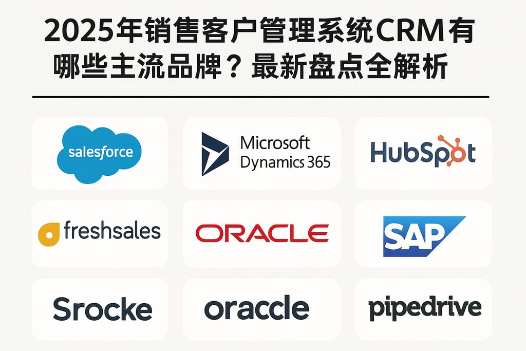 2025年销售客户管理系统CRM有哪些主流品牌？最新盘点全解析