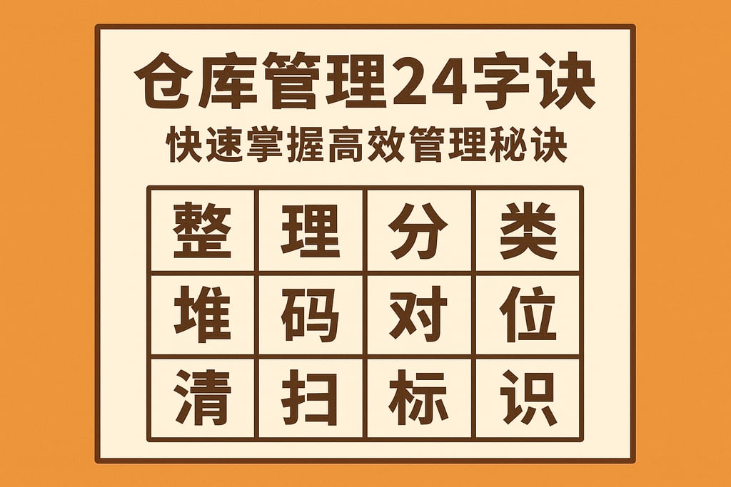 仓库管理24字诀，快速掌握高效管理秘诀