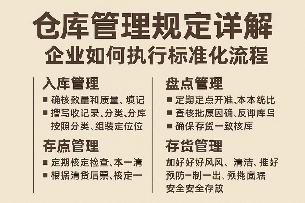 仓库管理规定详解，企业如何执行标准化流程