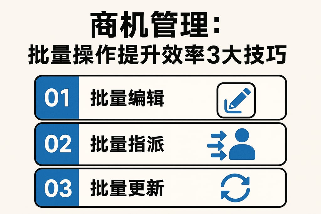 商机管理：批量操作提升效率的3大技巧