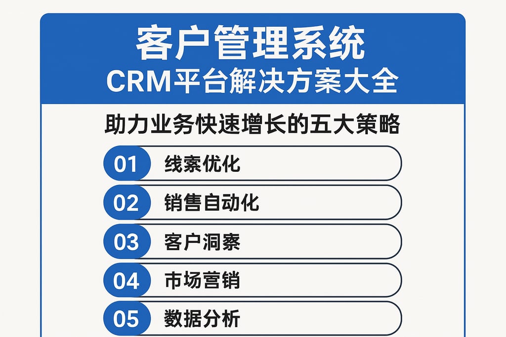 客户管理系统crm平台解决方案大全，助力业务快速增长的五大策略