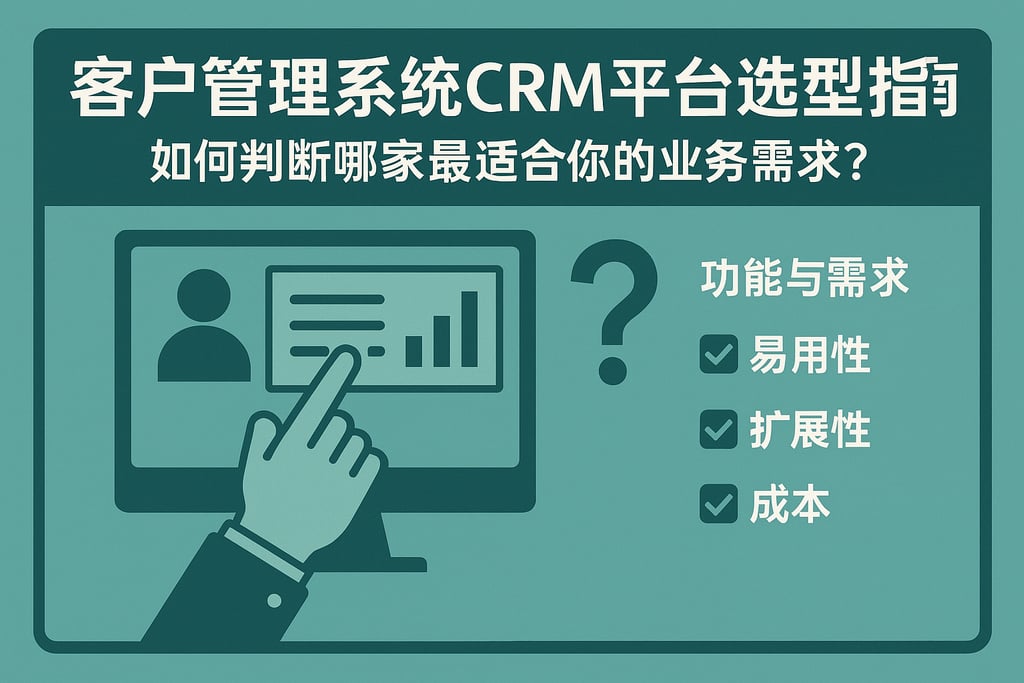 客户管理系统crm平台选型指南：如何判断哪家最适合你的业务需求？