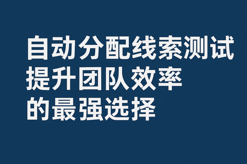自动分配线索测试，提升团队效率的最强选择