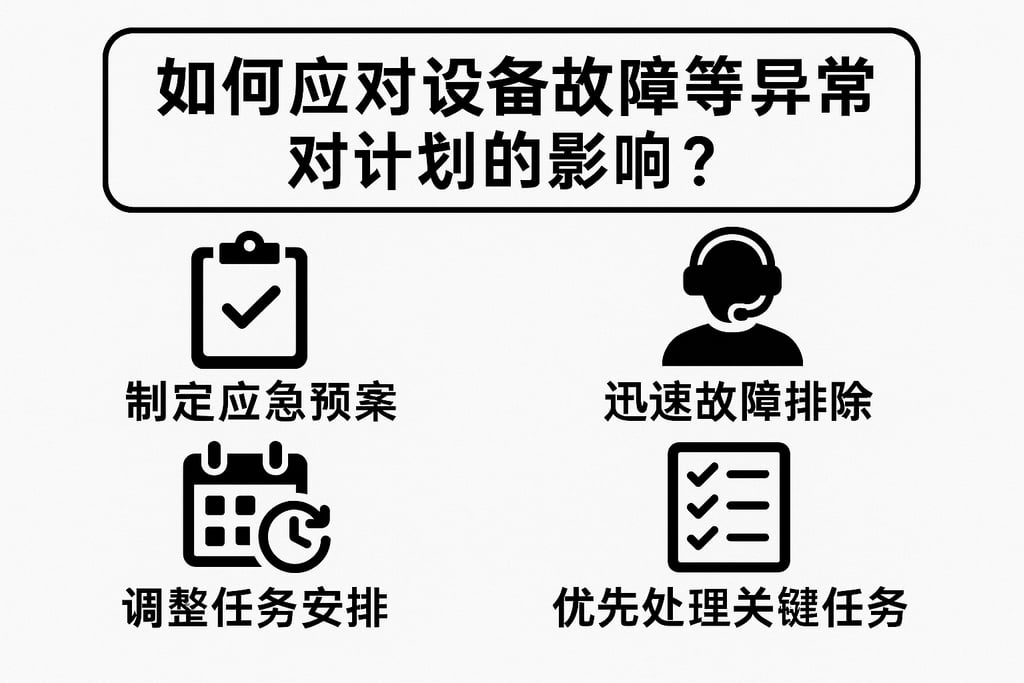 如何应对设备故障等异常对计划的影响？