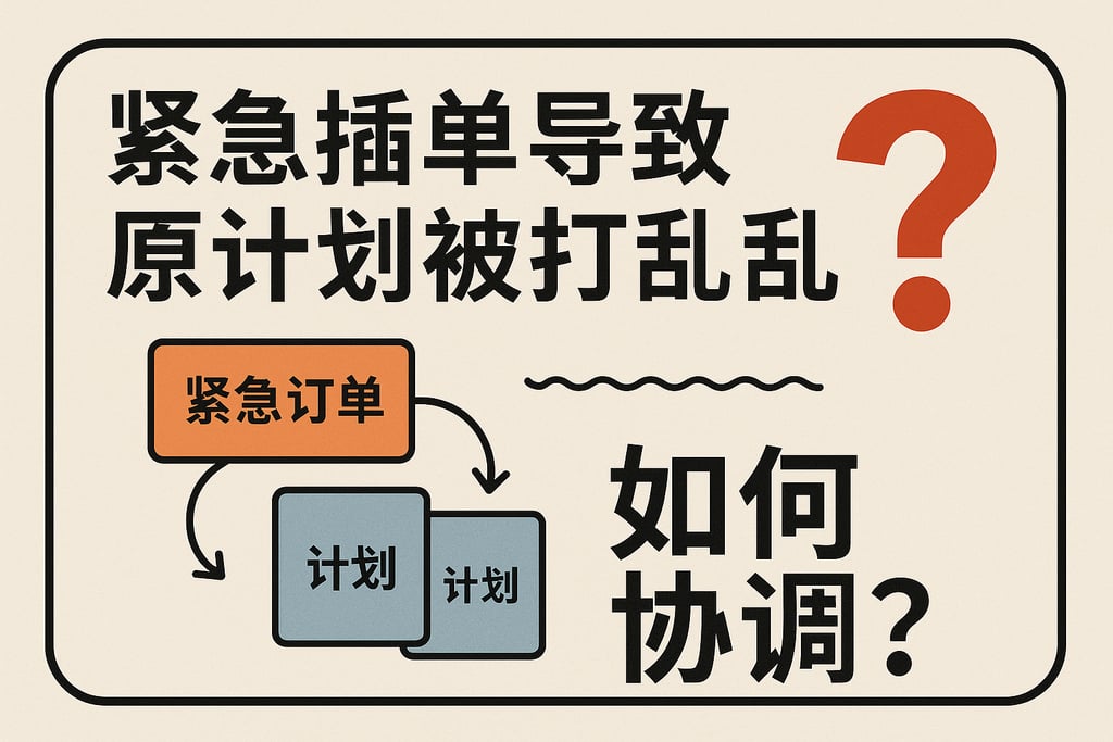 紧急插单导致原计划被打乱，如何协调？