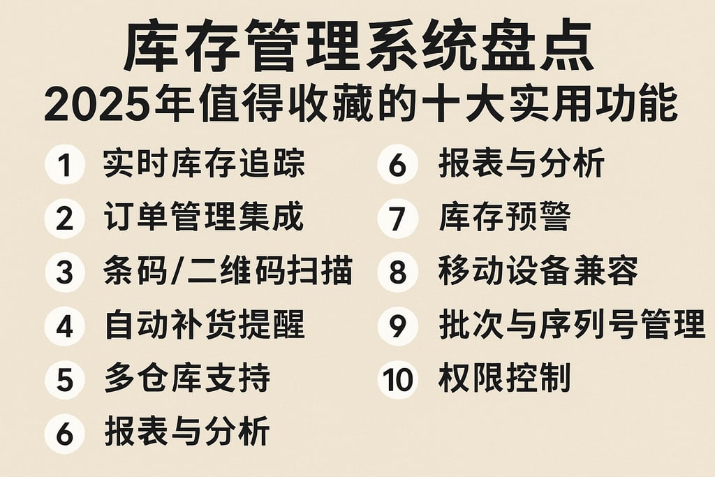 库存管理系统盘点，2025年值得收藏的十大实用功能