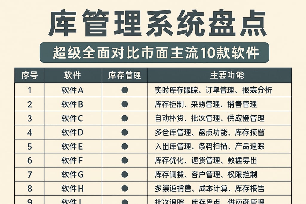 库存管理系统盘点，超级全面对比市面主流10款软件