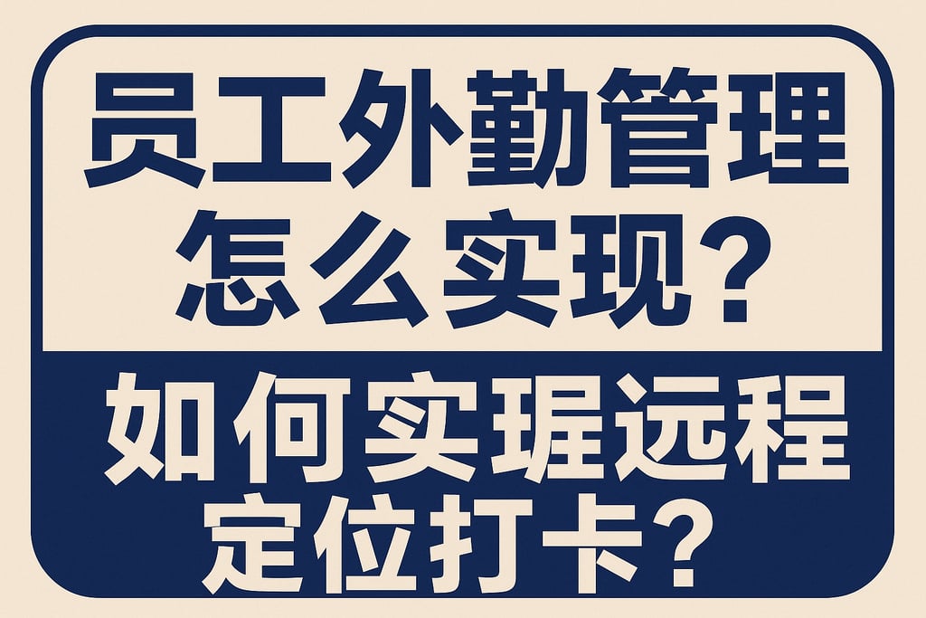 员工外勤管理怎么实现？如何实现远程定位打卡？