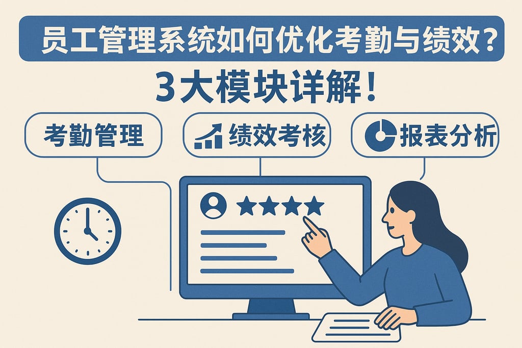 员工管理系统如何优化考勤与绩效？3大模块详解！