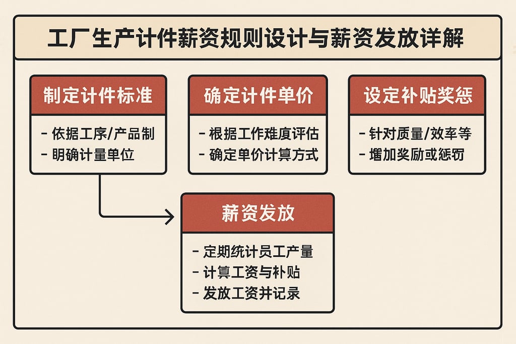 工厂生产计件薪资规则设计与薪资发放详解