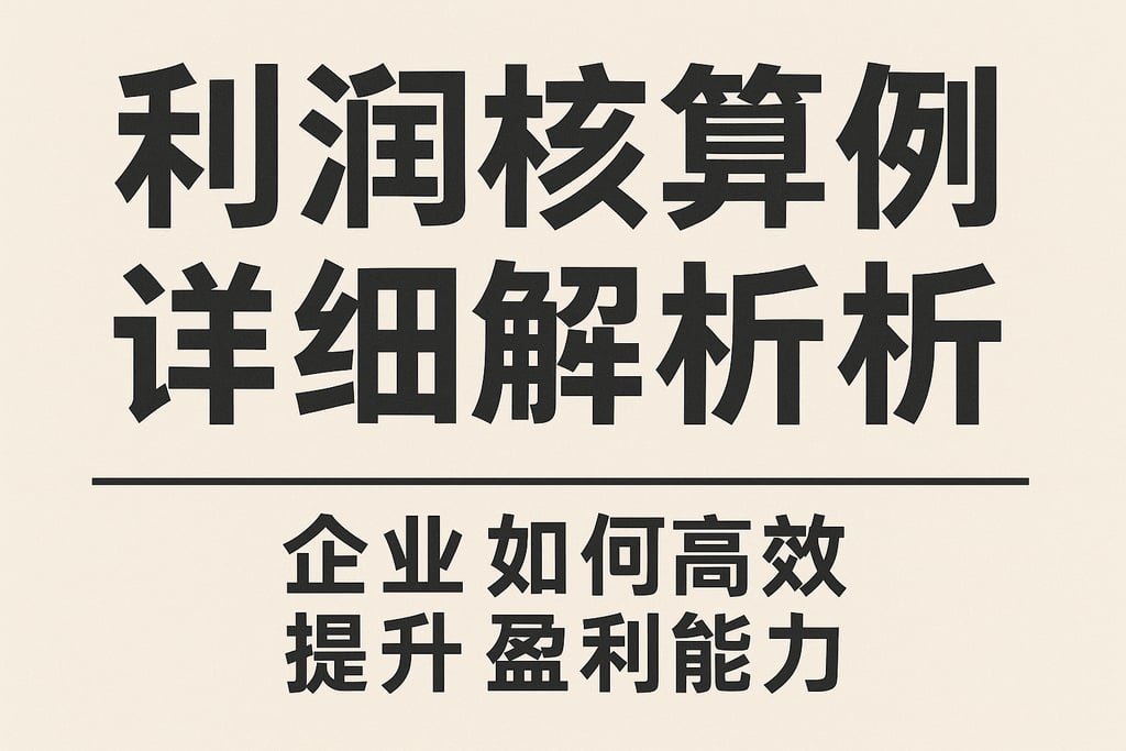 利润核算实例详细解析，企业如何高效提升盈利能力