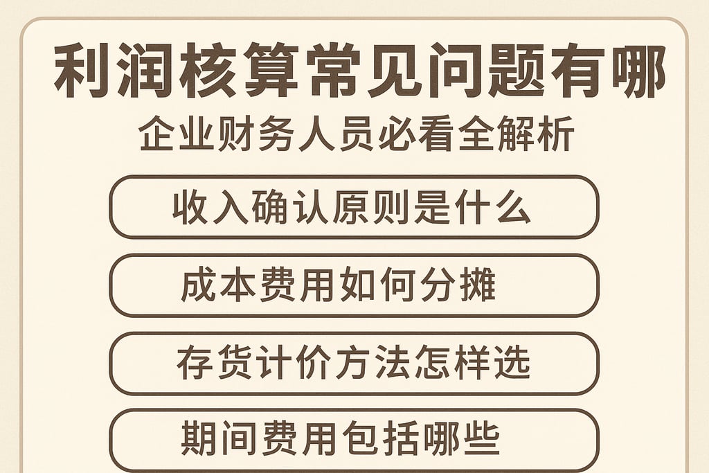 利润核算常见问题有哪些？企业财务人员必看全解析