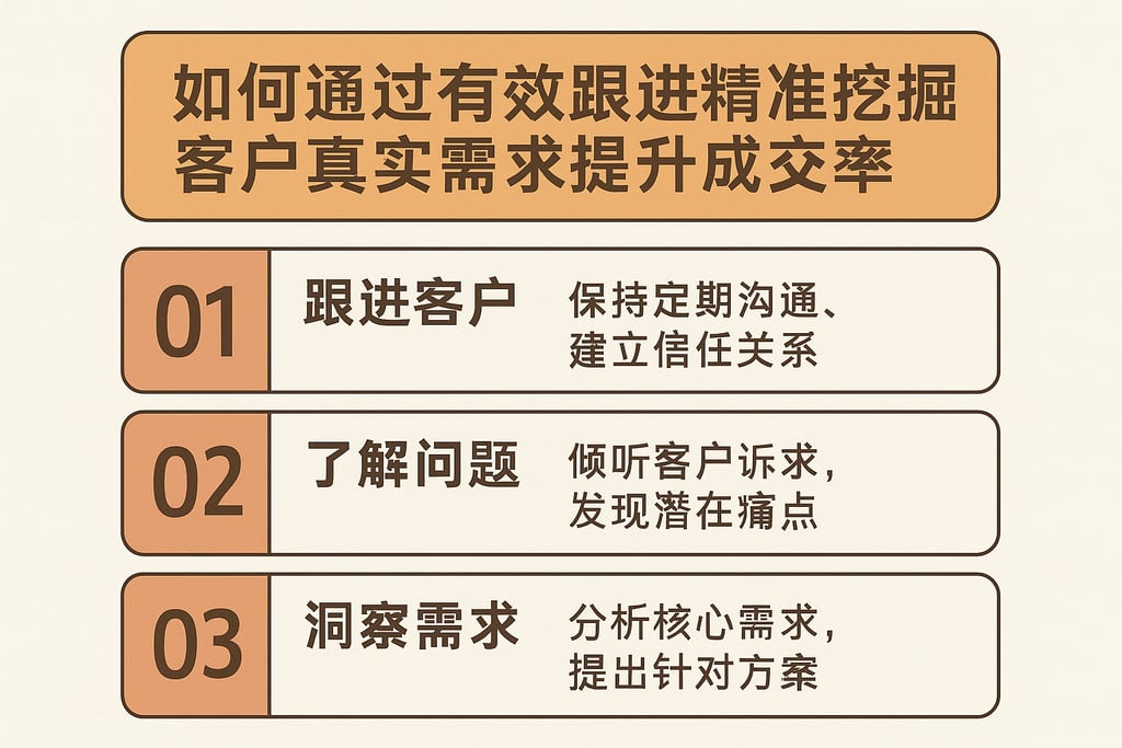 如何通过有效跟进精准挖掘客户真实需求提升成交率