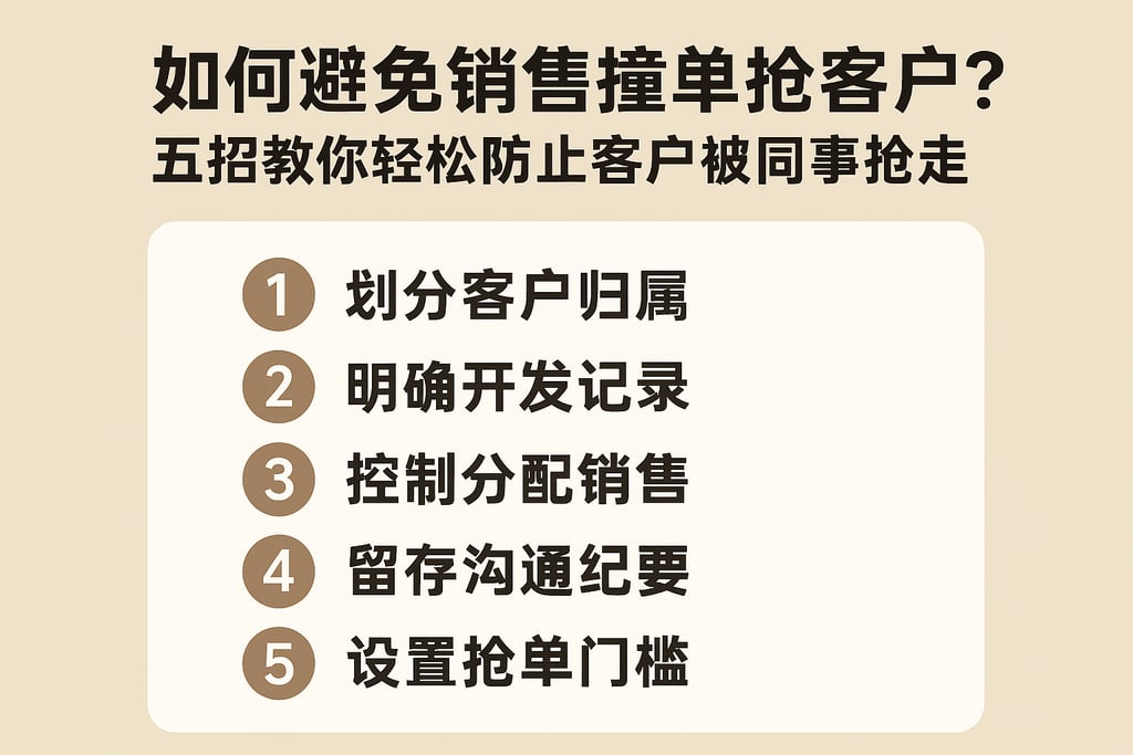 如何避免销售撞单抢客户？五招教你轻松防止客户被同事抢走