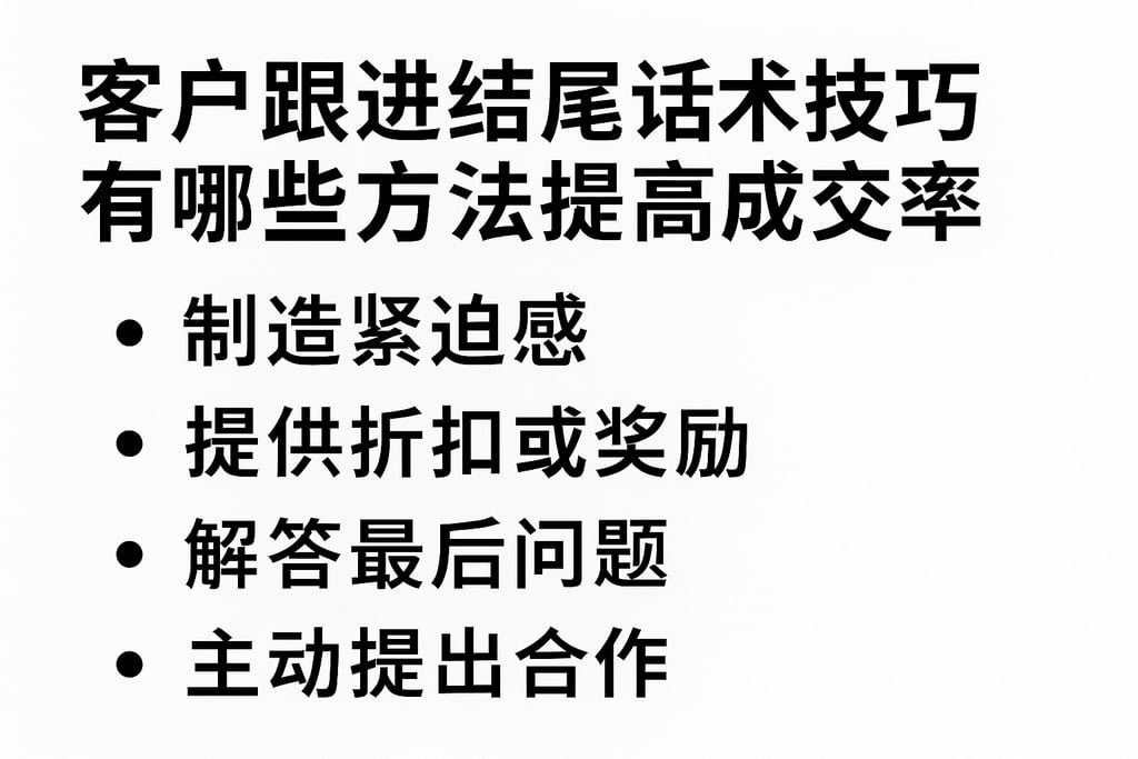 客户跟进结尾话术技巧有哪些方法提高成交率