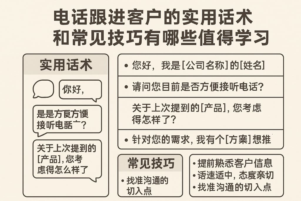 电话跟进客户的实用话术和常见技巧有哪些值得学习