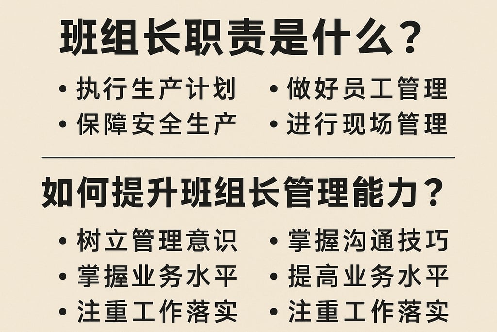 班组长职责是什么?如何提升班组长管理能力? | 零代码企业数字化知识站