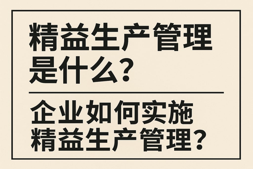 精益生产管理是什么？企业如何实施精益生产管理？
