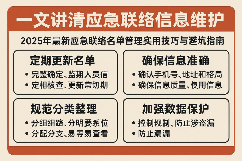 一文讲清应急联络信息维护：2025年最新应急联络名单管理实用技巧与避坑指南