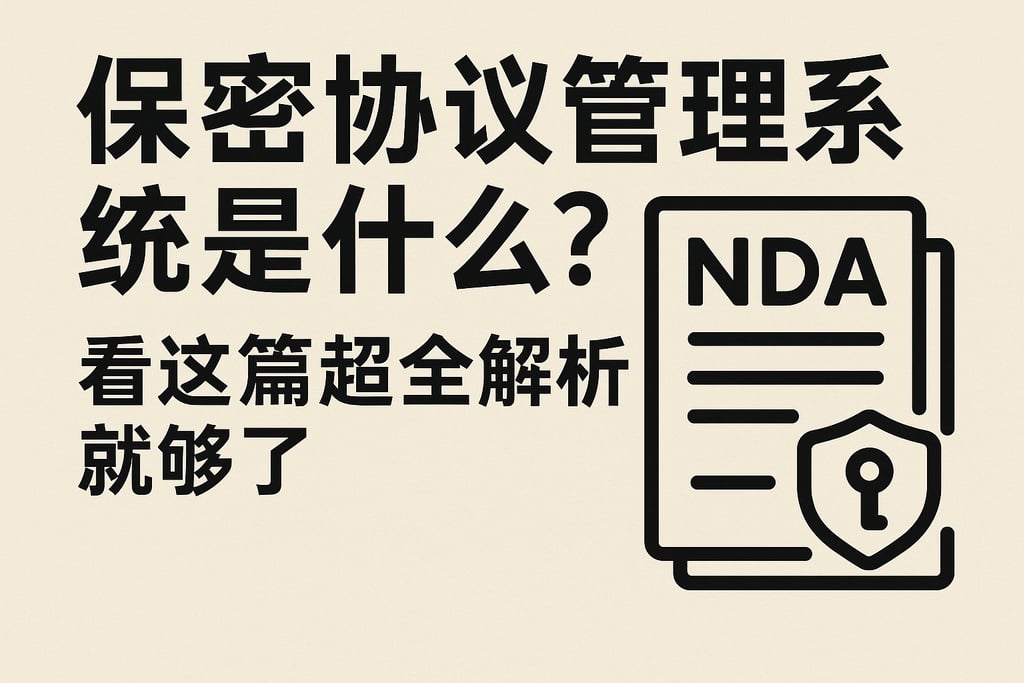 保密协议管理系统是什么？看这篇超全解析就够了