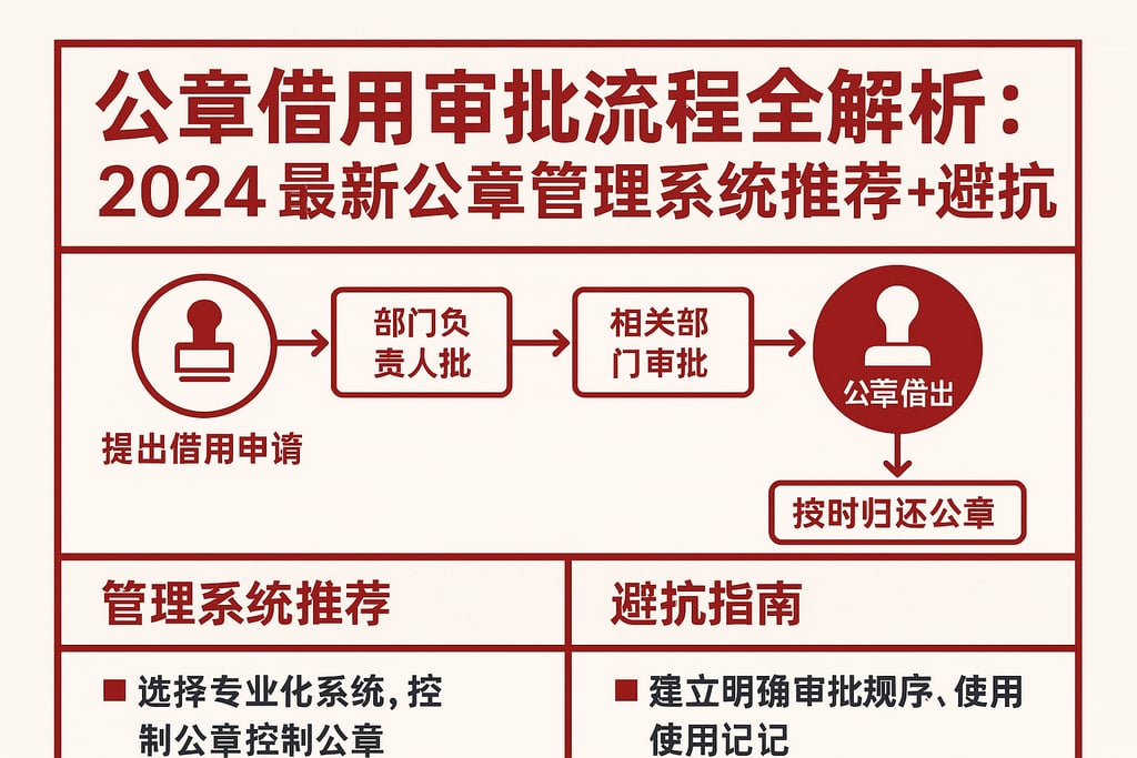 公章借用审批流程全解析：2024最新公章管理系统推荐+避坑指南