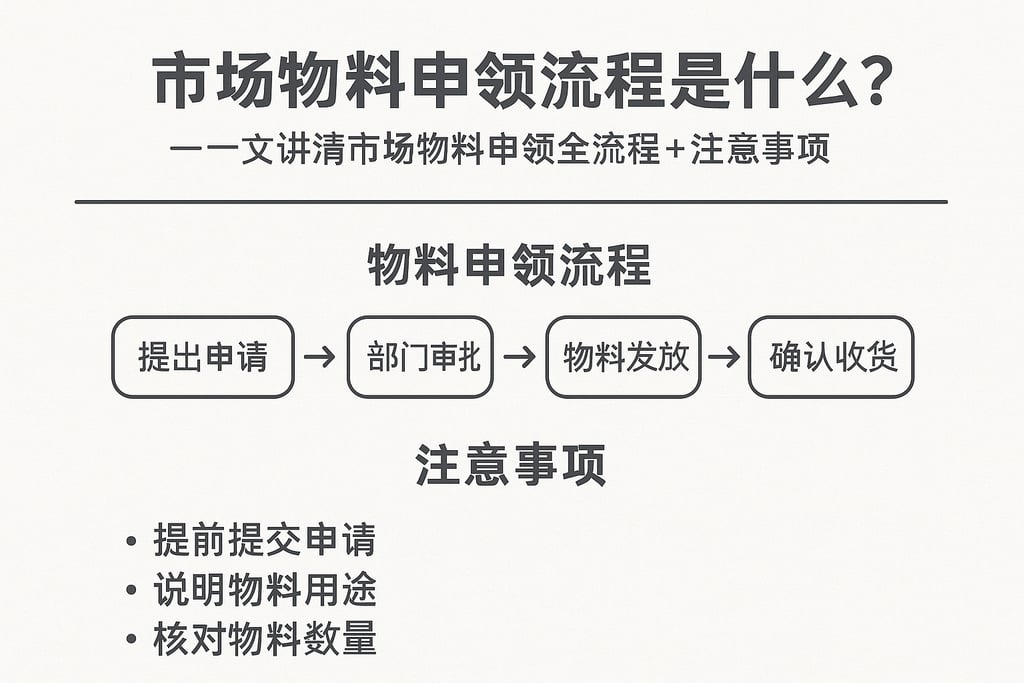 市场物料申领流程是什么？一文讲清市场物料申领全流程+注意事项