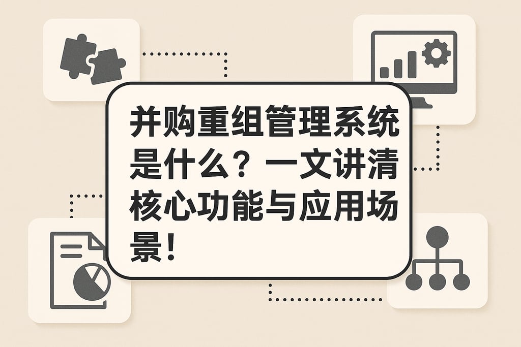 并购重组管理系统是什么？一文讲清核心功能与应用场景！