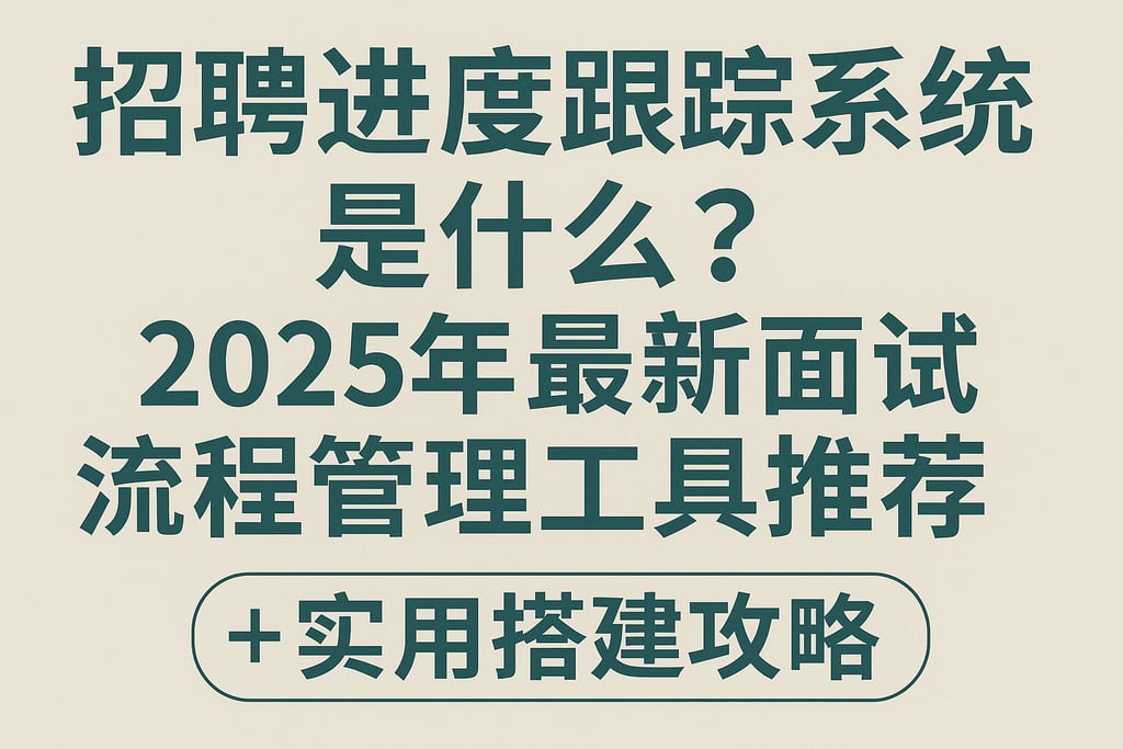招聘进度跟踪系统是什么？2025年最新面试流程管理工具推荐+实用搭建攻略