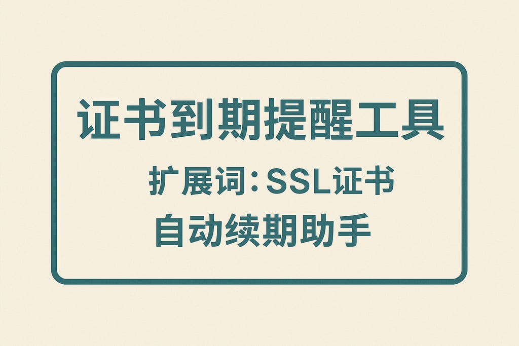 证书到期提醒工具扩展词汇：SSL证书自动续期助手