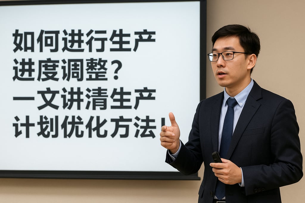 如何进行生产进度调整？一文讲清生产计划优化方法！