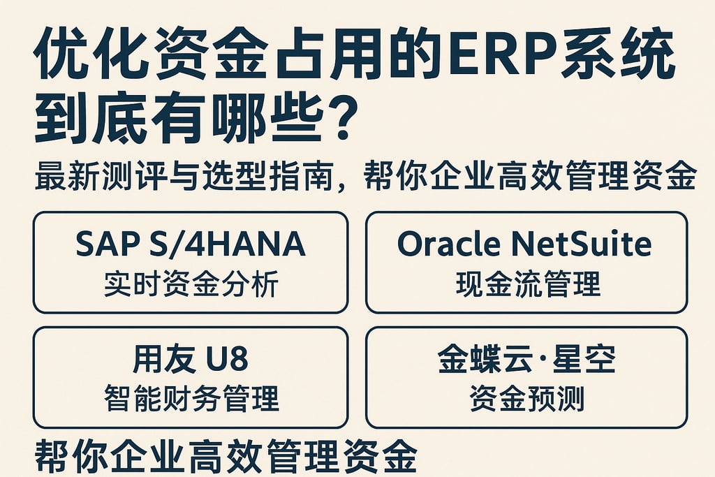 优化资金占用的ERP系统到底有哪些？最新测评与选型指南，帮你企业高效管理资金