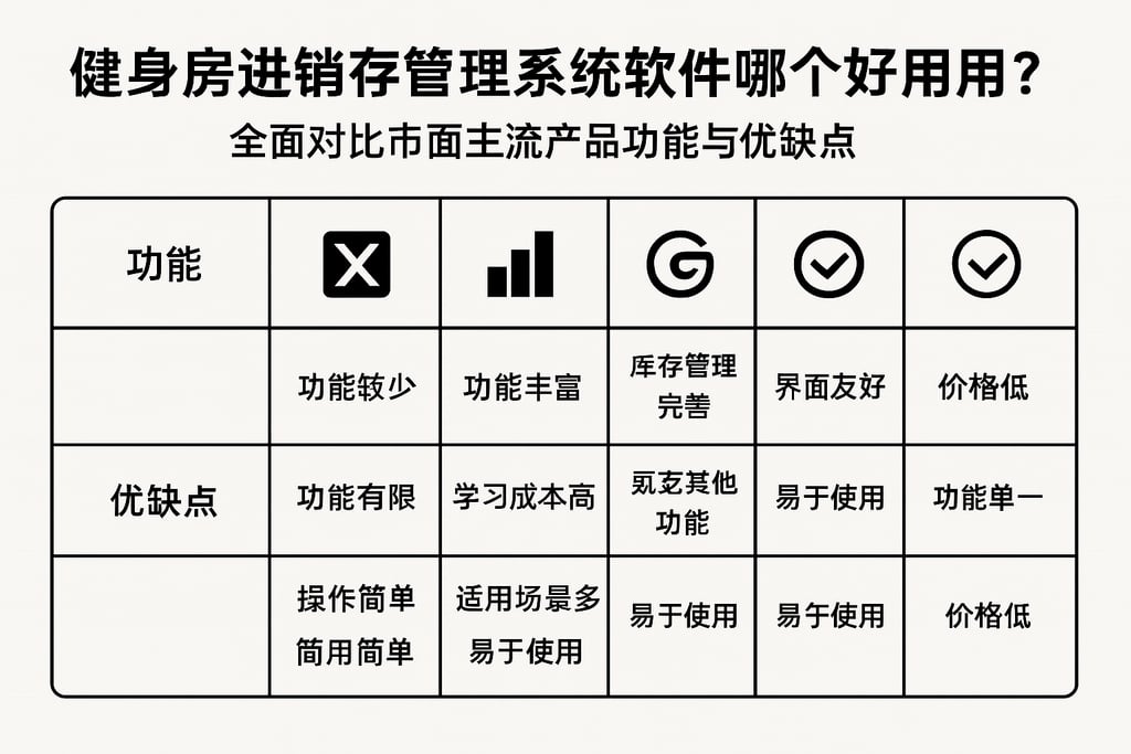 健身房进销存管理系统软件哪个好用？全面对比市面主流产品功能与优缺点