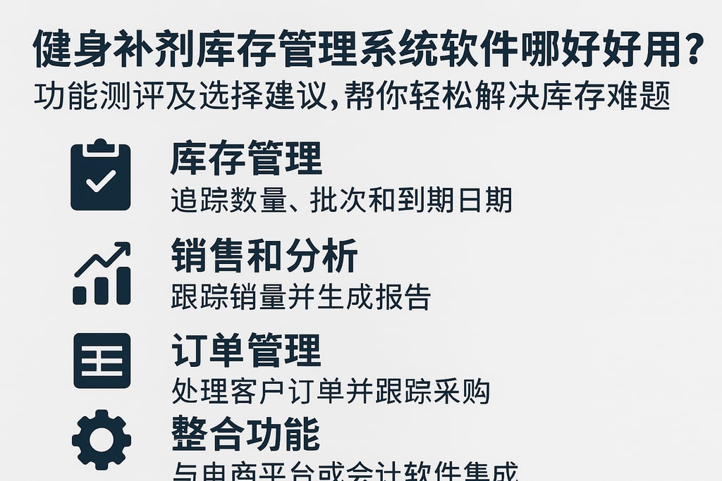 健身补剂库存管理系统软件哪个好用？功能测评及选择建议，帮你轻松解决库存难题