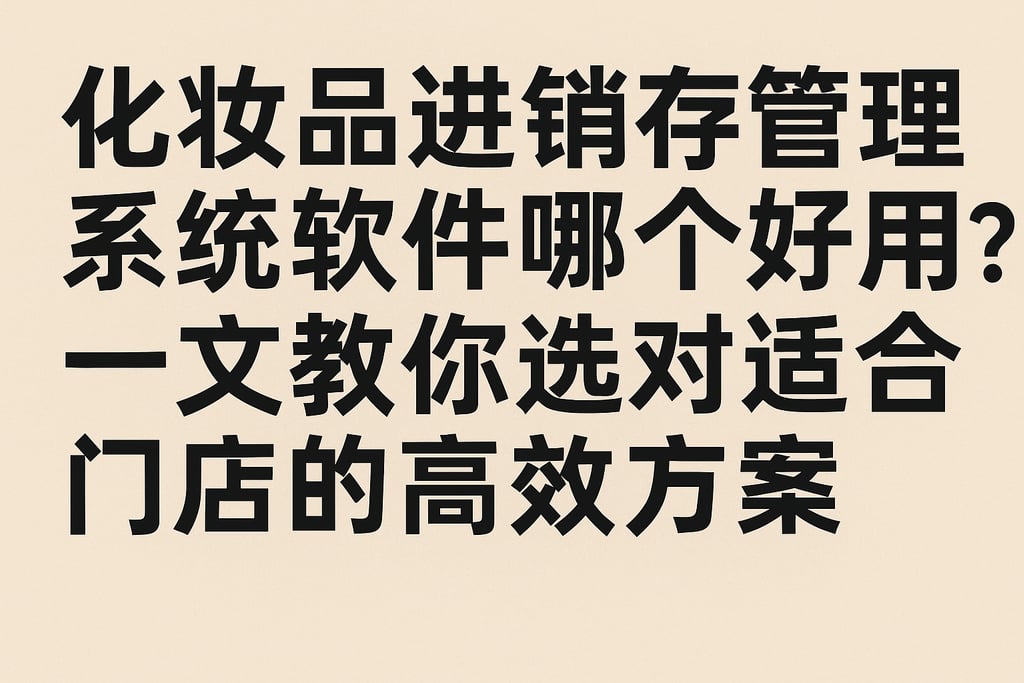 化妆品进销存管理系统软件哪个好用？一文教你选对适合门店的高效方案