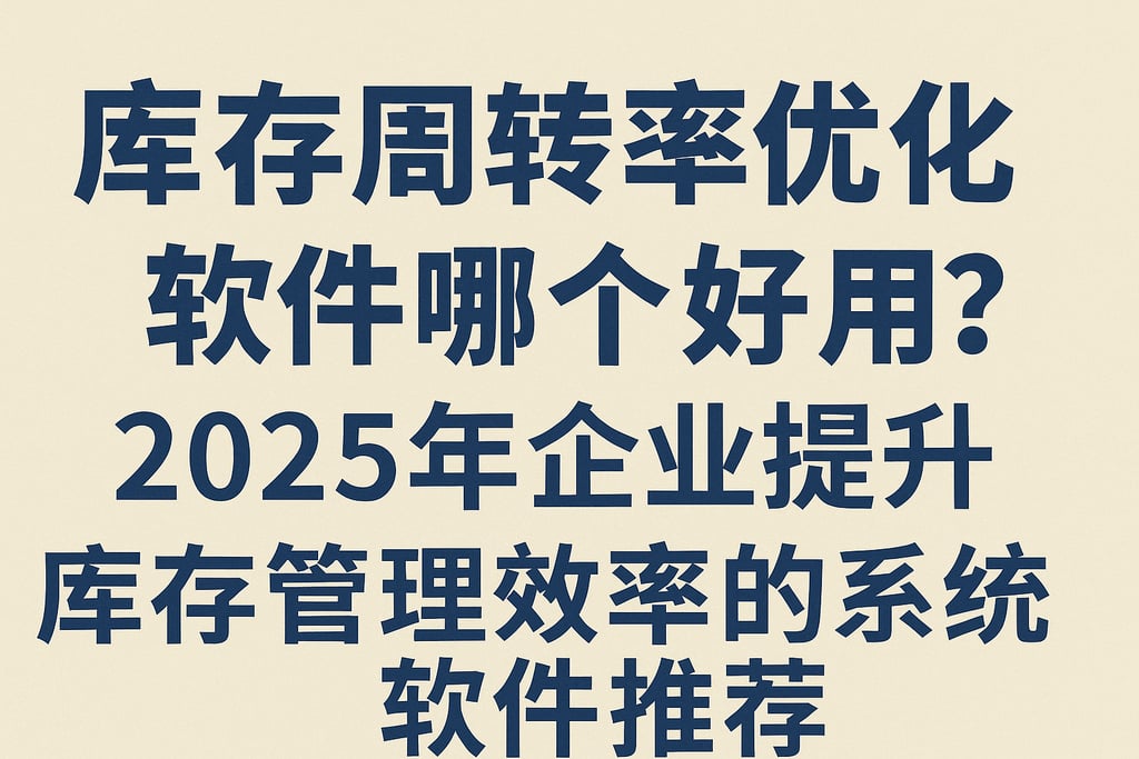 库存周转率优化软件哪个好用？2025年企业提升库存管理效率的系统软件推荐