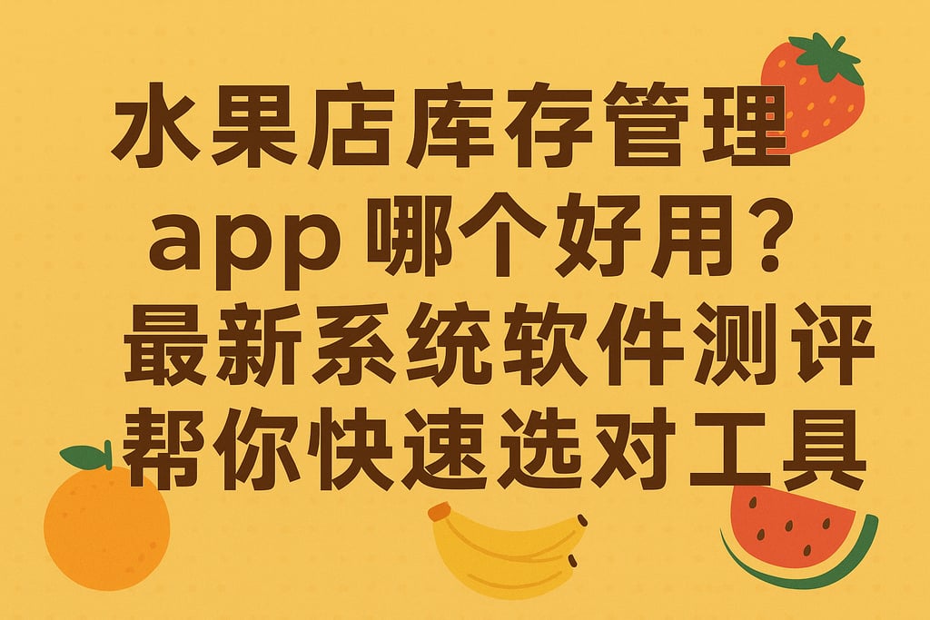 水果店库存管理app哪个好用？最新系统软件测评帮你快速选对工具
