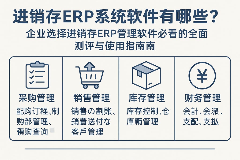 进销存ERP系统软件有哪些功能？企业选择进销存ERP管理软件必看的全面测评与使用指南