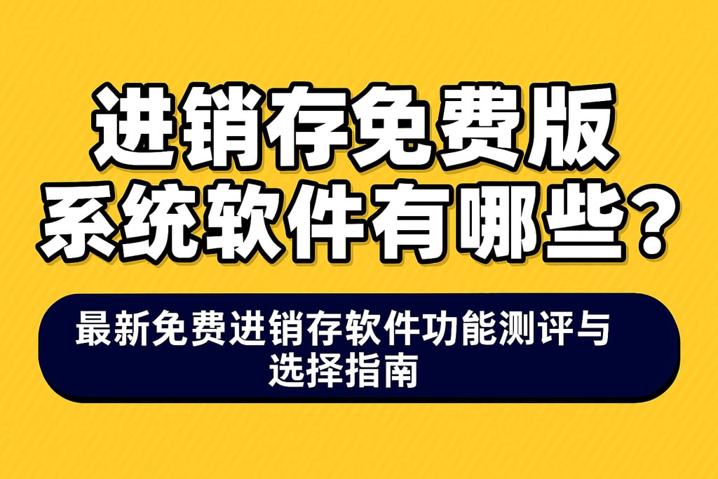 进销存免费版系统软件有哪些？最新免费进销存软件功能测评与选择指南