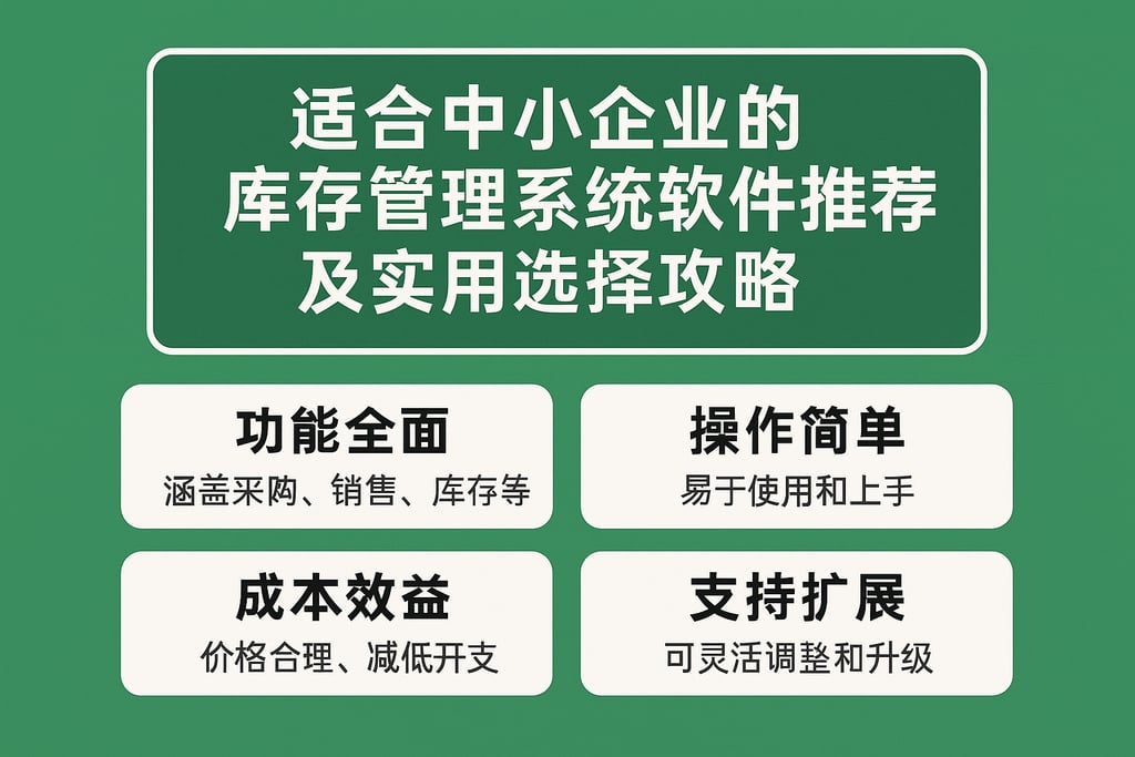 适合中小企业的库存管理系统软件推荐及实用选择攻略