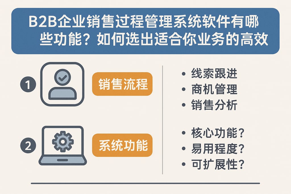 B2B企业销售过程管理系统软件有哪些功能？如何选出适合你业务的高效工具