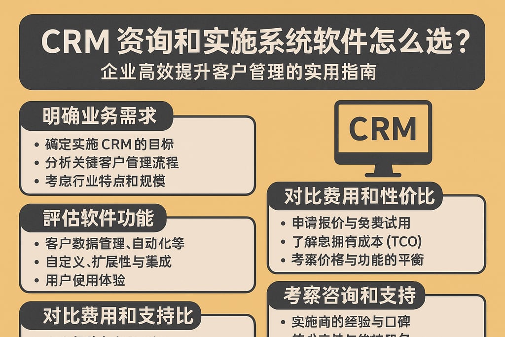CRM咨询和实施系统软件怎么选？企业高效提升客户管理的实用指南