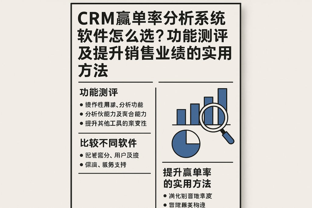 CRM赢单率分析系统软件怎么选？功能测评及提升销售业绩的实用方法