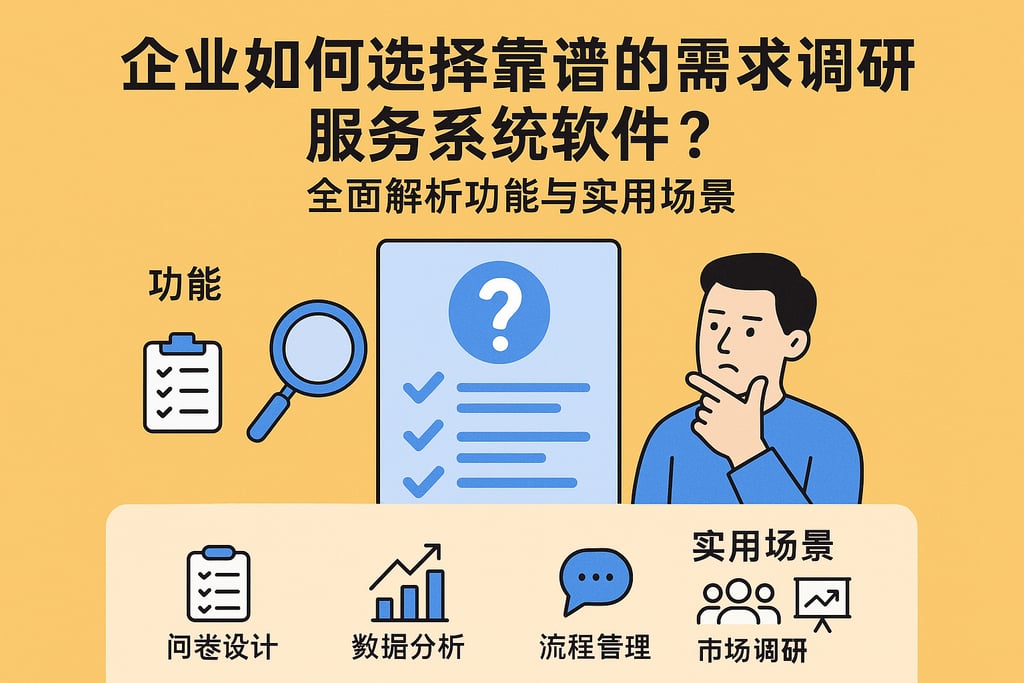 企业如何选择靠谱的需求调研服务系统软件？全面解析功能与实用场景