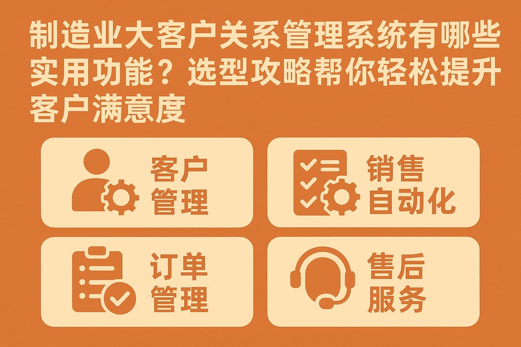 制造业大客户关系管理系统有哪些实用功能？选型攻略帮你轻松提升客户满意度
